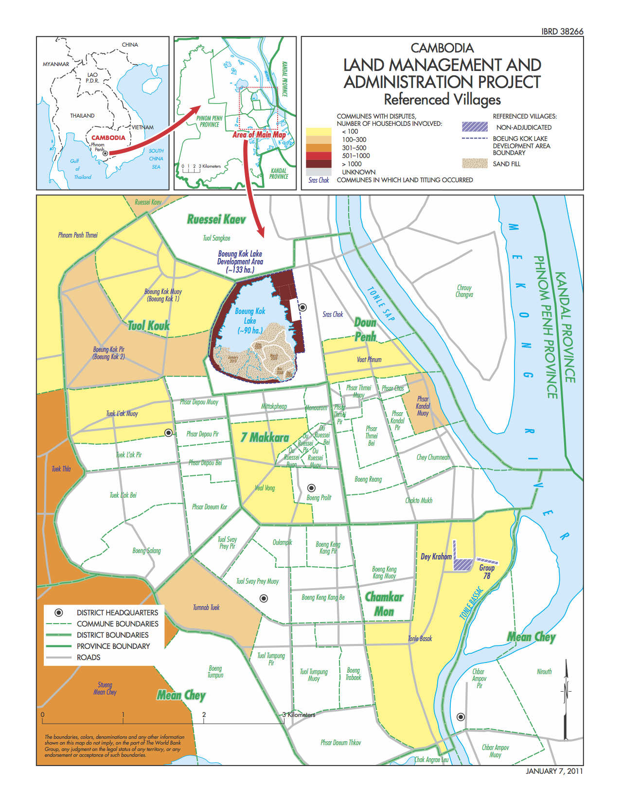 Phnom Penh Administrative Map Map Of Areas In Phnom Penh., Phnom Penh Forum